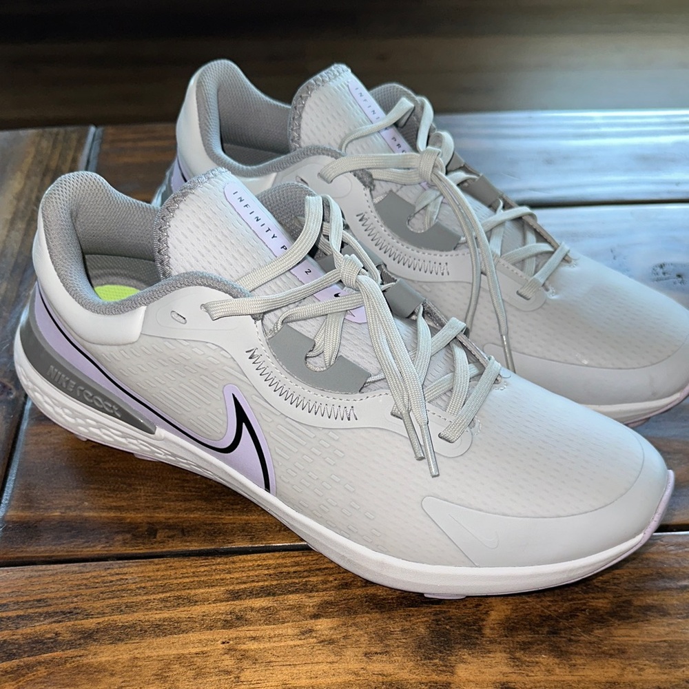Nike React Infinity Pro 2 Golf Sz. 12 Light Gray and Purple - Picture 2 of 9